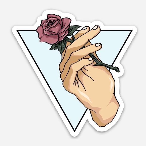 Picked Rose Sticker - Picture 1 of 3